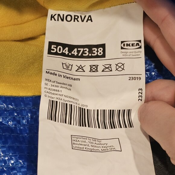 IKEA Bucket Hat Knorva Frakta Shopping Bag Blue Yellow Drippy Limited Edition OS - Picture 6 of 6